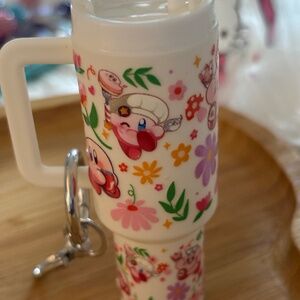 Floral mini Stanley cup keychain